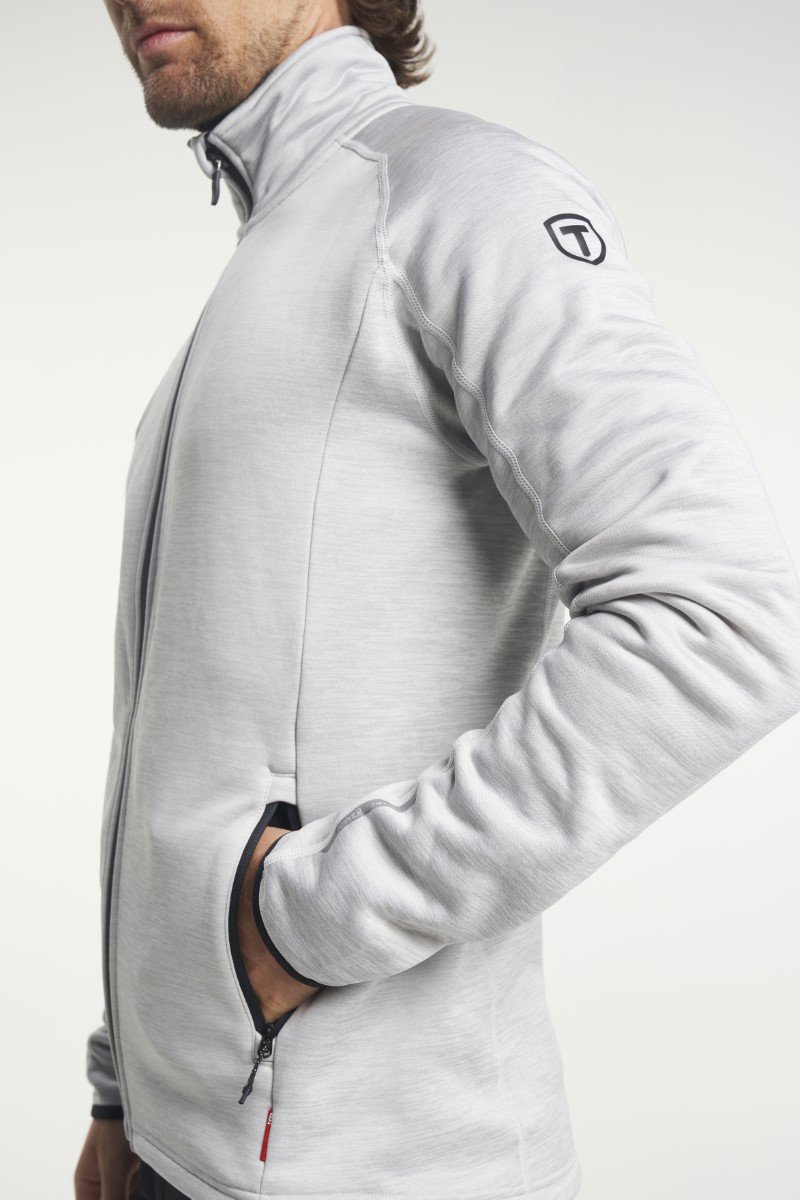 Tenson TXlite Midlayer Zip Heren 465017401 - Lichtgrijs - L