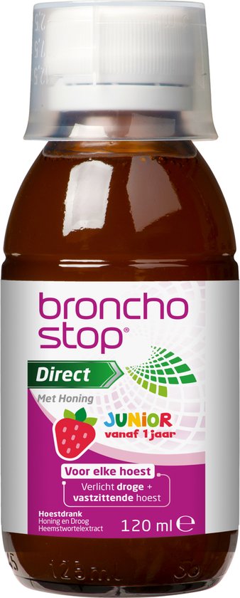Bronchostop Direct Junior - Hoestdrank - Met honing - 120ml - Bronchostop