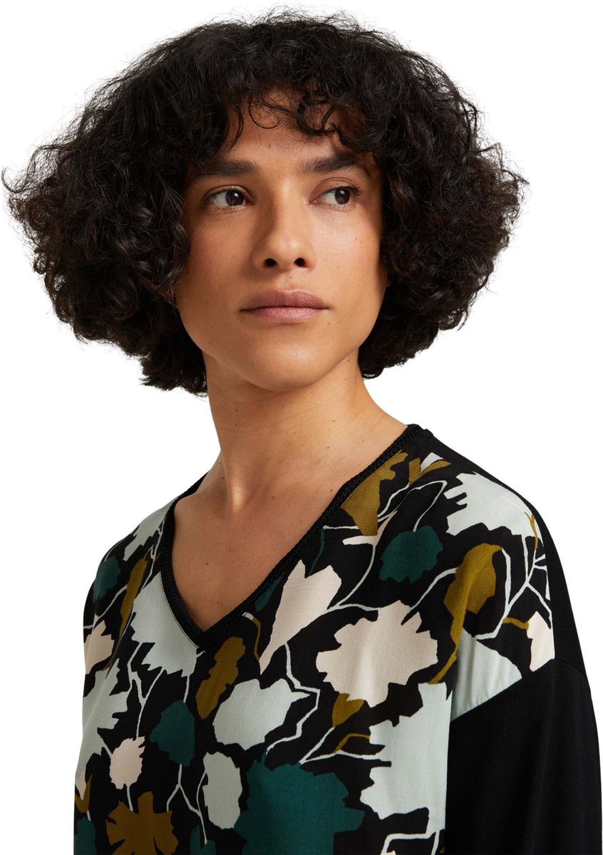 Tom Tailor - T-shirt - Maat S - Vrouwen - 28370 green lar - Viscose
