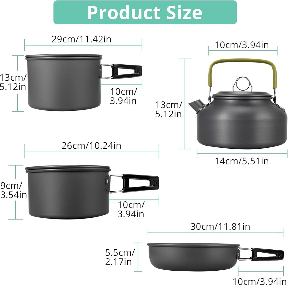 camping pannenset, campingservies, kampeerpot, campingserviesset, 2