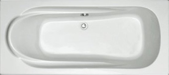Plieger Spring bad acryl rechthoekig 170x75cm met poten wit