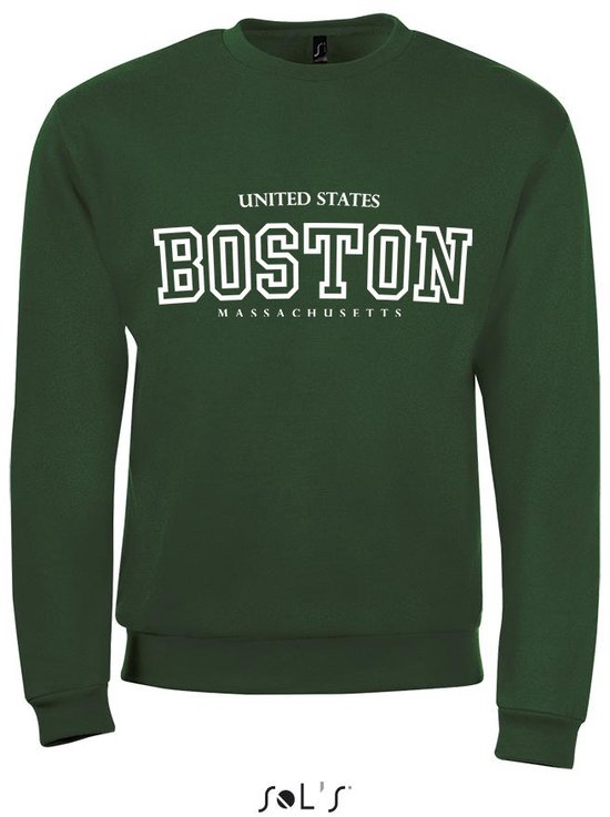 Sweatshirt 2-200 Boston-Massachusetss - Groen, 3xL