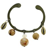 Behave Bracelet avec perles couleur vieil or