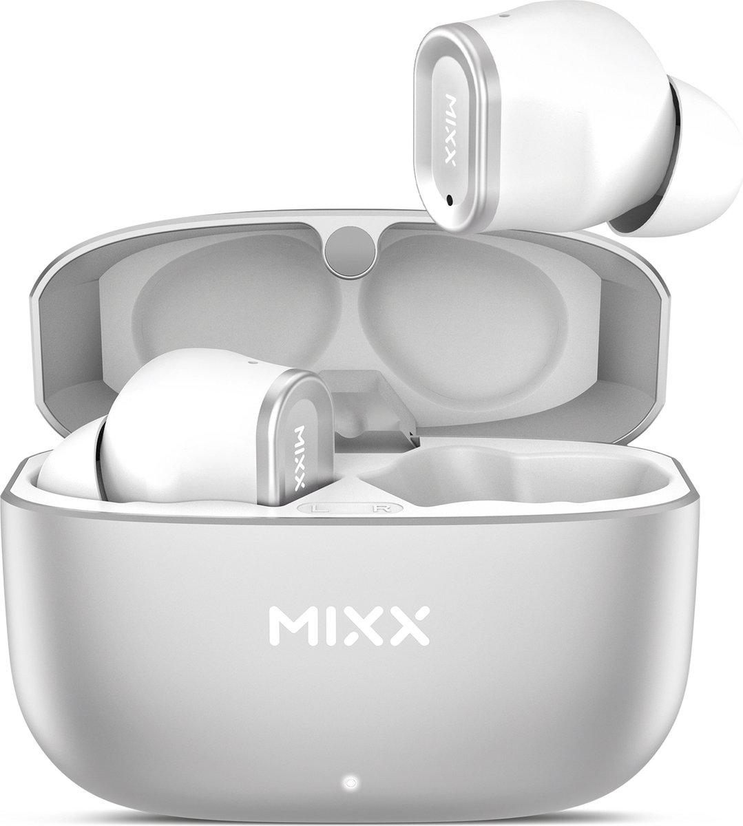 Mixx StreamBuds Custom 1 - True Wireless In-ear Koptelefoon - Zilver/Wit