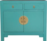 Fine Asianliving Chinese Kast Dusty Turquoise - Orientique Collection B90xD40xH80cm Chinese Meubels Oosterse Kast