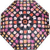 Robin Ruth - Automatische paraplu - Tulpen - Zwart