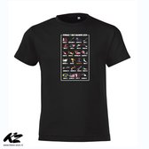 Klere-Zooi - Formule 1 Race Kalender (Kleur) - Kids T-Shirt - 152 (12/13 jaar)
