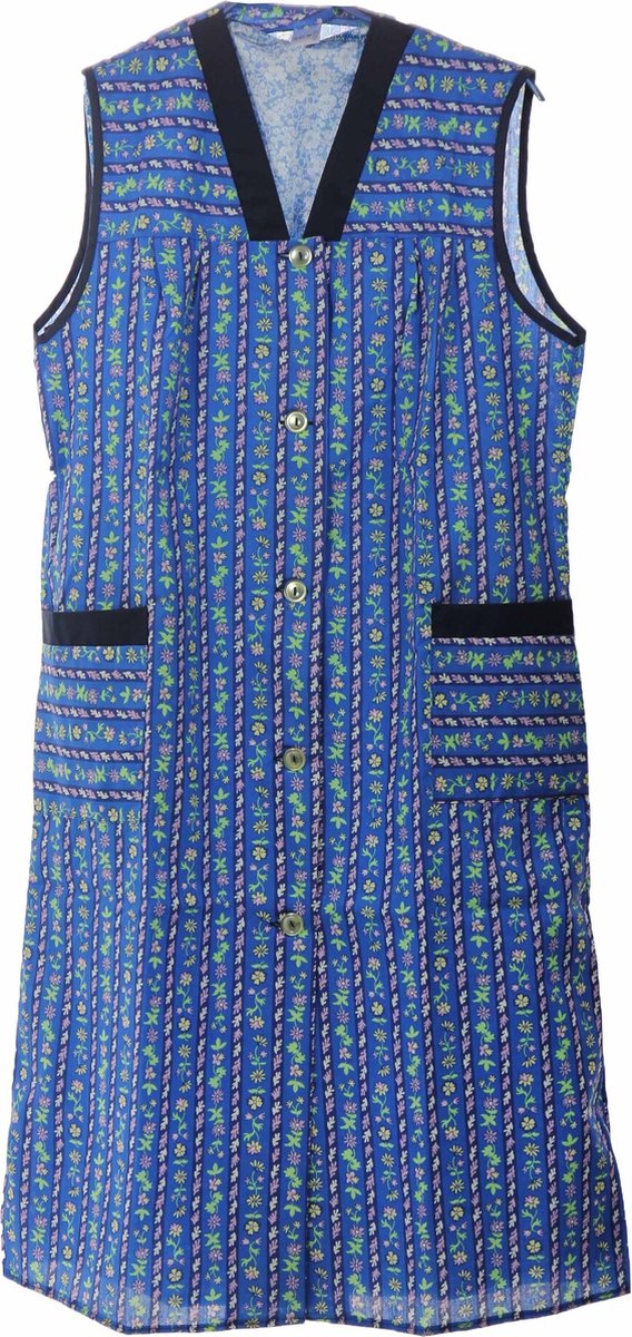 Ma flodder schort - Jasschort - Lila/blauw bloemetje-5 - M