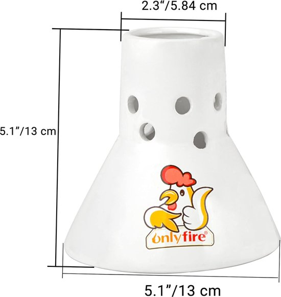 Chicken Roaster, Ceramic Chicken Stand, Chicken Holder Grill, Beer Can Chicken Griller, Poultry Roaster with Aroma Container, Grill Accessories - Merkloos