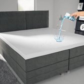 Zavelo Molton Waterdicht PU Topper Hoeslaken - 90x210 cm - 100% Katoen - 10cm Hoekhoogte - Wasbaar tot 95 graden - Rondom Elastisch