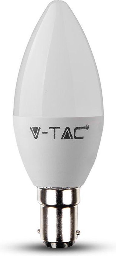 V-TAC VT-299D-N B15 LED Lampen - Kaars - Samsung - IP20 - Wit - 5.5W - 470 Lumen - 3000K - 5 Jaar