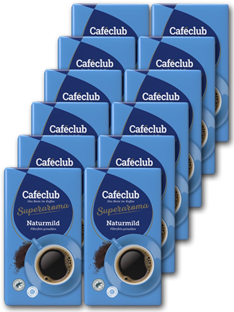 Goedkoopste Caféclub Naturmild Gemalen – 12x500Gr