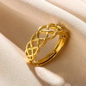 18K Gold Plated Braided Style Ring