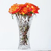 28.5 x 15.5 cm Glass Flower Vase in Sunflower Shape, Thickened Vase Made of Clear Crystal Glass, Gift for Flower Lovers