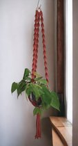 Macrame Pakket, DIY Plantenhanger, Terracotta, 98cm, incl. instructiefilm, Cadeau, Verjaardags cadeau- Moederdag