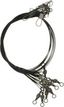 Fil d'acier - plastifié - acier - bas de ligne - pêche - brochet - 30lbs - 10 pièces