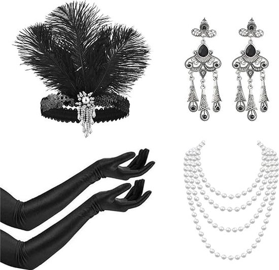 Ensemble d'accessoires des années 1920, ensemble d'accessoires Great  Gatsby, bandeau à... | bol