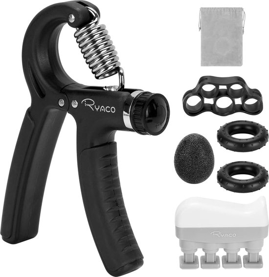 Appareil De Musculation Mains Et Doigts – Résistance Réglable 10-60 Kg, Compteur Mécanique 0-99, Ergonomique, Compact