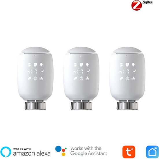 AQIOS Slimme Radiatorknoppen uitbreiding 3 stuks