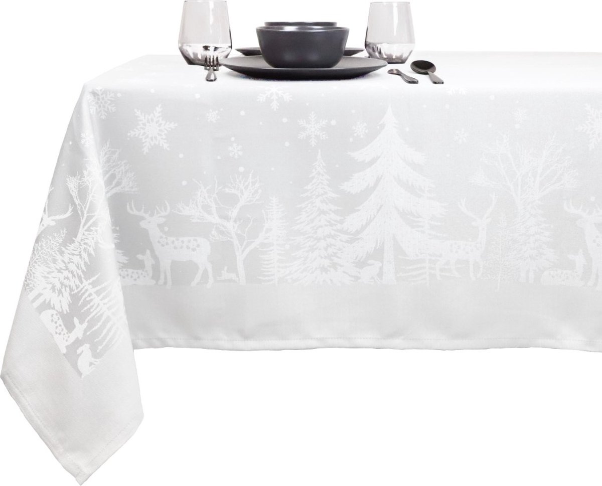 Unique Living - Tafelkleed Rody - 150x250cm - White