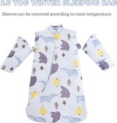 Katoenen baby wrap - babyslaapzak kleine kinderen het hele jaar door slaapzak, pyjama voor jongens en meisjes L (90-105 cm)