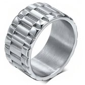 Ring Heren Zilver kleurig - Presidential - Staal - Ringen - Cadeau voor Man - Mannen Cadeautjes