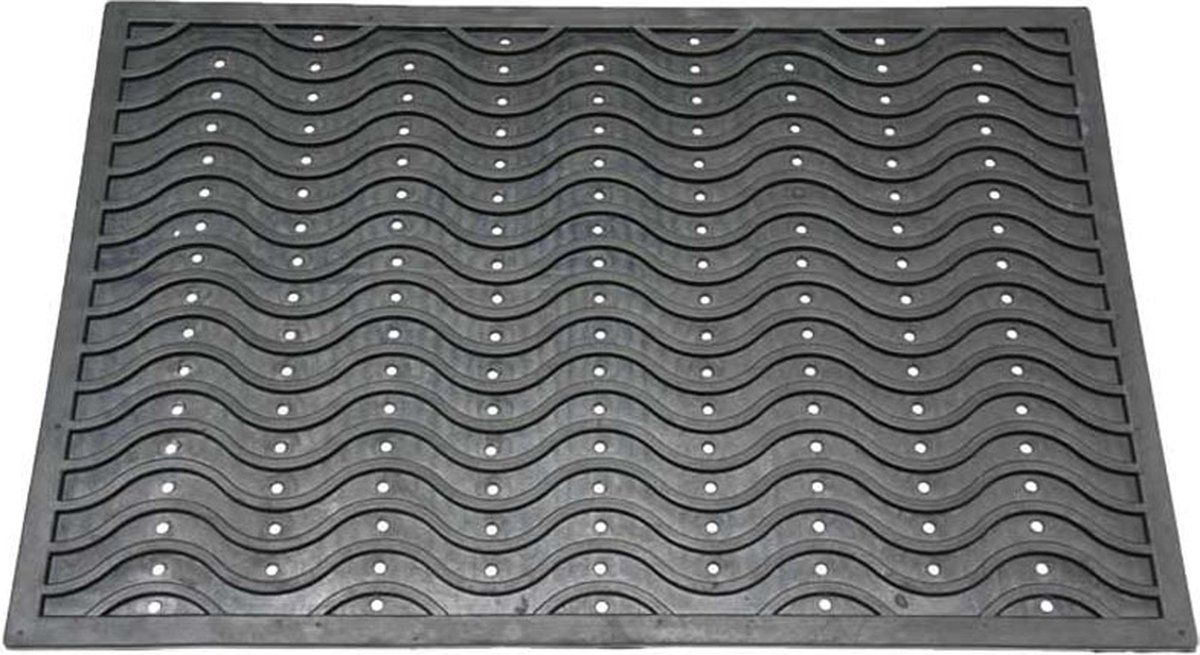 Rubbermagazijn - Deurmat - 150x90cm - Zwart - Rubber deurmat