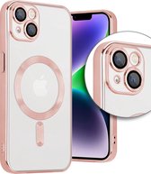 Apple iPhone 11 Camerabescherming Magsafe Roze Achterkant Hoesje