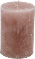 Branded By - Kaarsen 'Pillar' (Ø7cm x 10cm) - Antique Pink (set van 6)