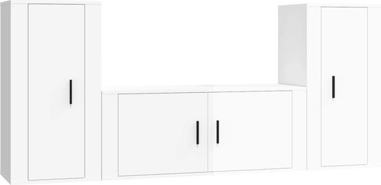 vidaXL-3-delige-Tv-meubelset-bewerkt-hout-hoogglans-wit