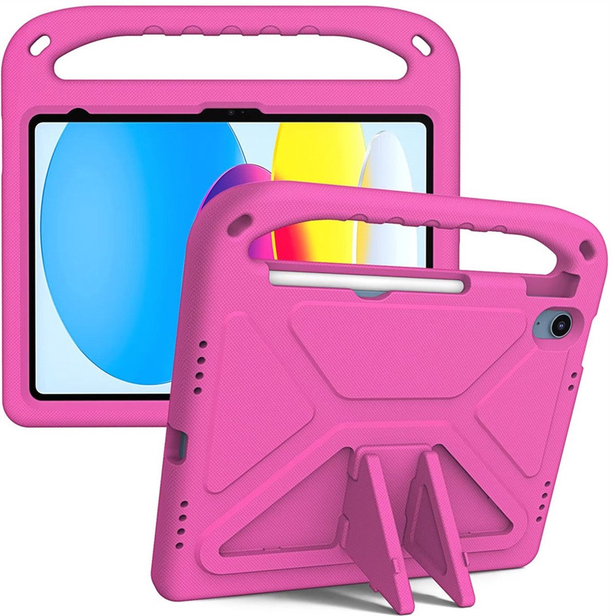 Tablethoes Apple iPad 10 (2022) 10.9 inch | Ook ideaal voor kinderen | Volledig beschermd | iPad Hoes | Roze
