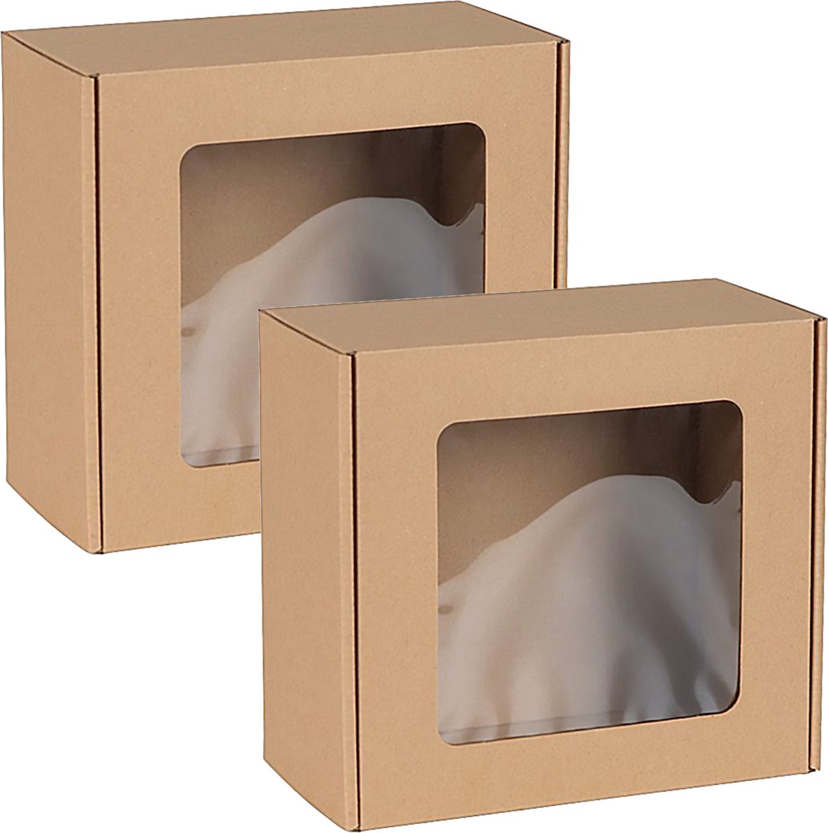 Vierkante Mode Doos met Venster, Geschenkdoos 20x20x10 cm