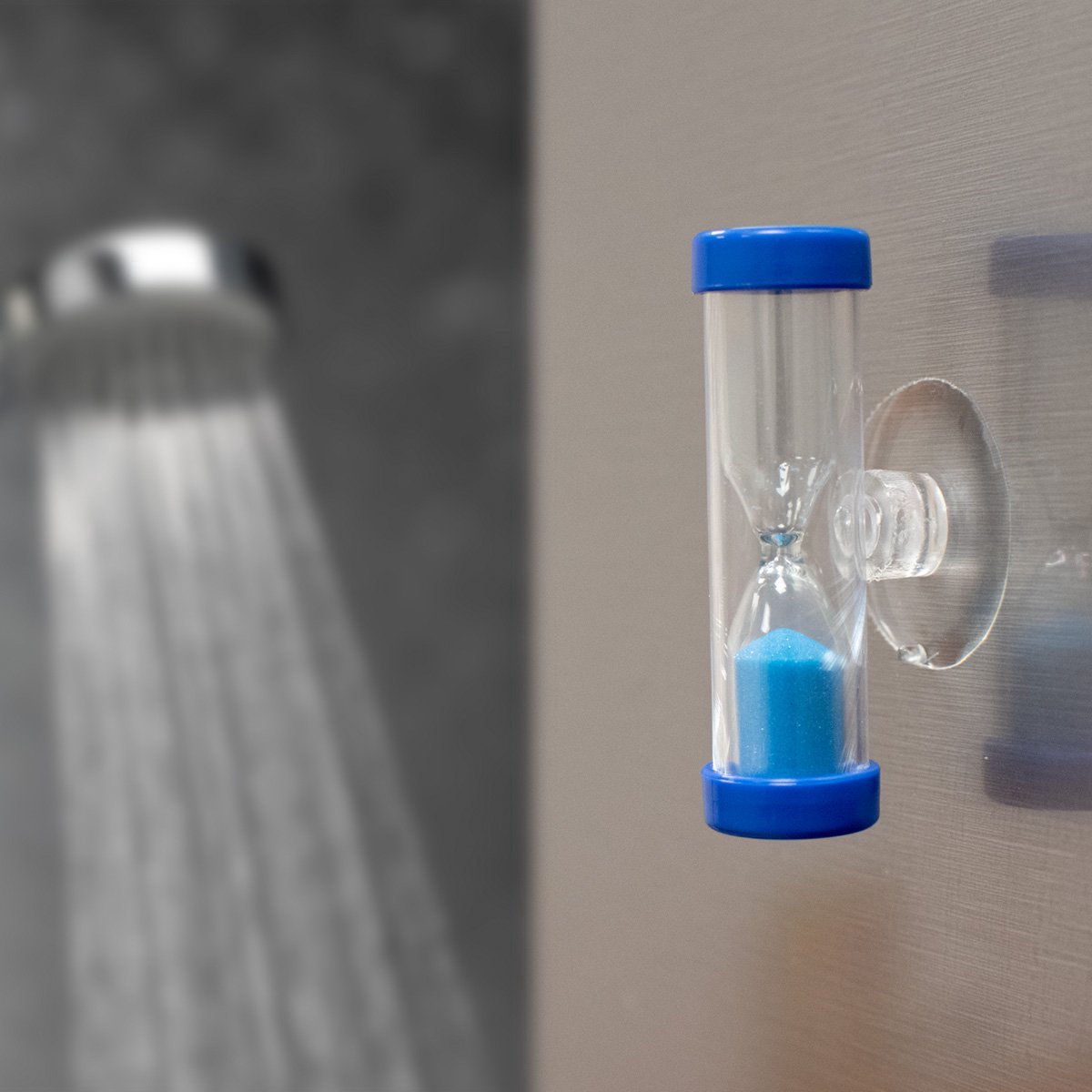 Badkamer / tandenpoets zandloper 2 minuten blauw Zandloper douche