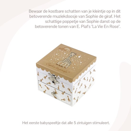 Sophie de giraf Muziekdoosje Giraffe - Baby muziekdoos - Kraamcadeau - Babyshower cadeau - 10.5x10.5x8.5 cm van Sophie de Giraf. — afbeelding 4