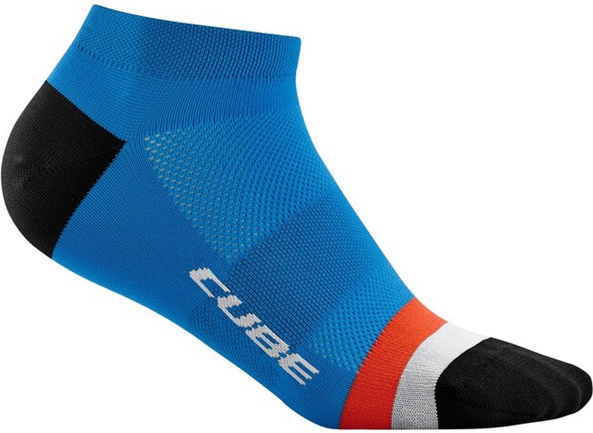 CUBE Fietssokken SOCKS LOW CUT TEAMLINE BLUE/RED/GREY 40-43