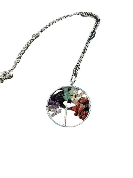 Petra's Sieradenwereld - Ketting Levensboom / Tree of life kleur