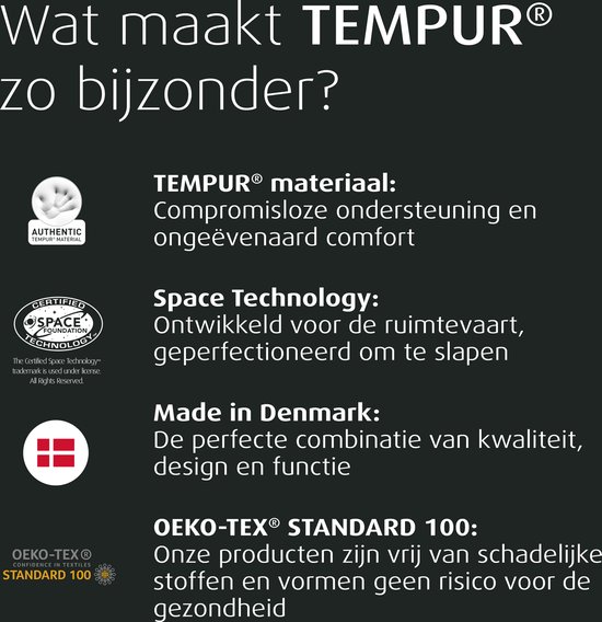 TEMPUR Halve maan universeel kussen, ideaal als beenkussen of