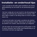 Tekst over installatie- en onderhoudstips voor een boiler.
