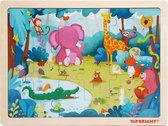 puzzle en bois - animaux de la forêt, 24pcs. Merk: Topbright