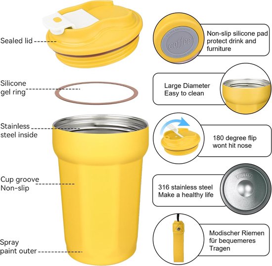 Onbreekbare Bekers Set Java RCS Dubbelwandige Beker 350 Ml Bedrukken P437.14 - DéBlé Minimalistische Drinkbekers