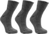 Work Noorse sokken | heren sokken | Antraciet | 3 paar | 43-46