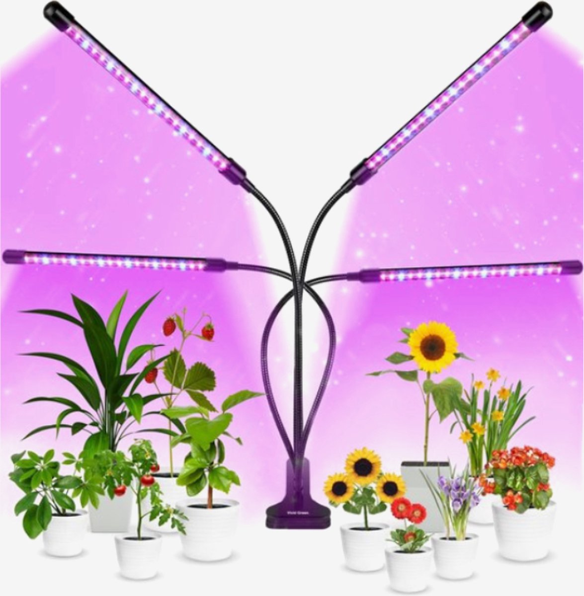 Kweeklampen voor Planten - Groeilamp - LED Full Spectrum - 40 Watt - Automatische Timer 3-9-12 uur - Inclusief Adapter - Merkloos