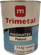 Trimetal Magnatex Plafond - Goed dekkende matte plafondverf - voor binnen - waterbasis - 1 L - RAL 9010 zuiver wit