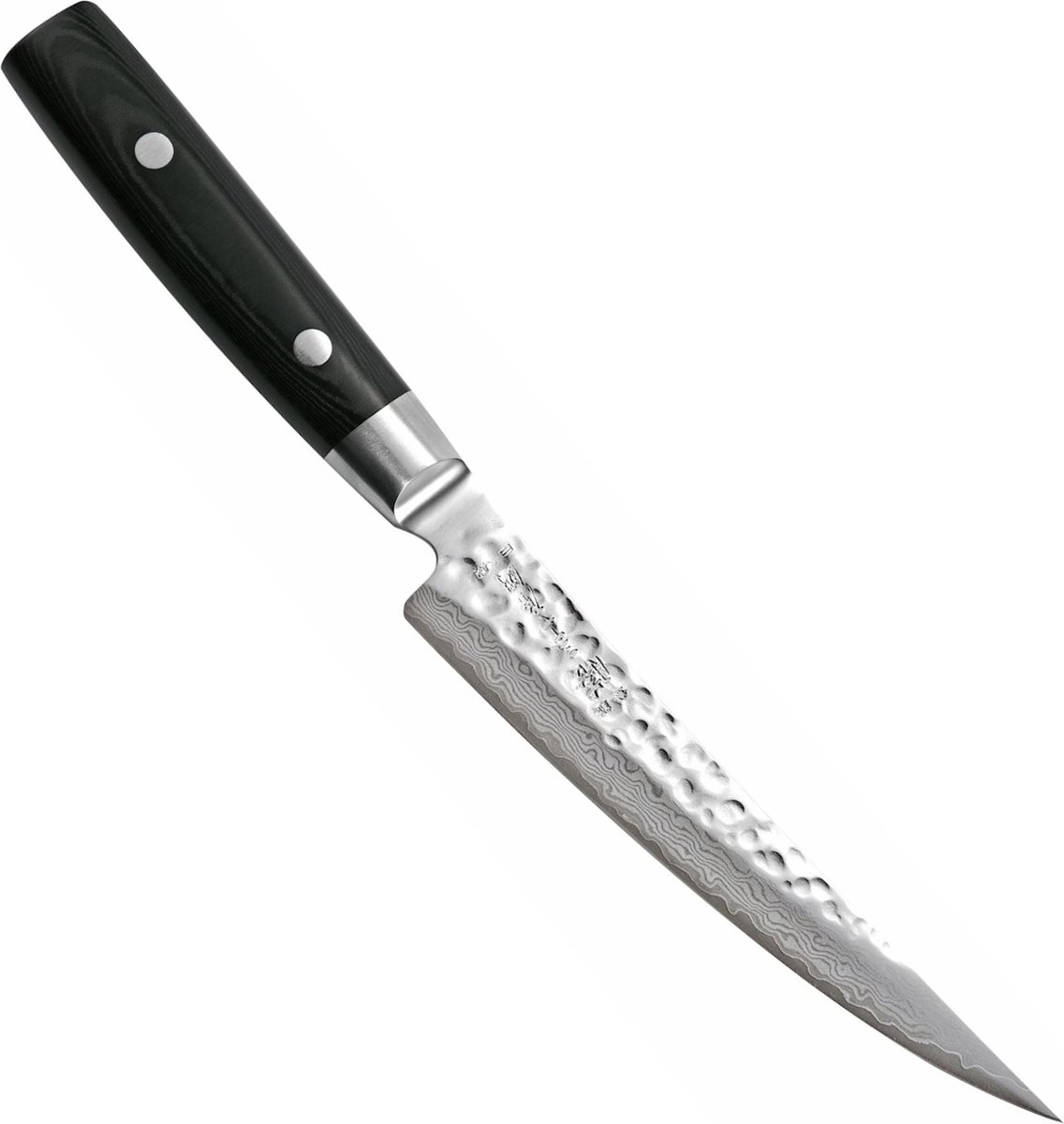 Yaxell Zen Uitbeenmes Gebogen 15 cm – 37 Lagen Damaststaal – Canvas-Micarta Heft
