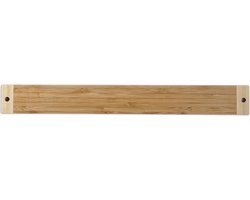 Yaxell Messenstrip van Bamboe 49,5 cm – Magnetisch en Duurzaam – Voor 8 Messen – Inclusief Bevestigingsmateriaal – Natuurlijke Look en Sterke Magneten