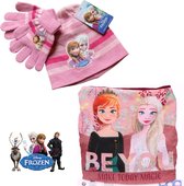 Disney Frozen Set / Winterset - 3-delig - Muts + Colsjaal + Handschoenen - Roze - Maat One Size (± 3-6 jaar)
