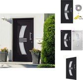 vidaXL Toegangsdeur s - PVC deur - 98 x 208 cm - Antraciet/wit - Deurhor