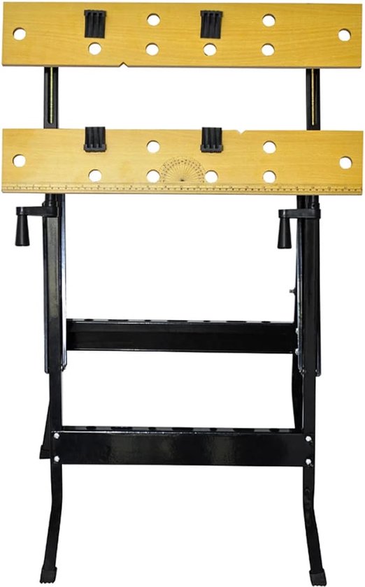 Ruwi Werktafel Basis HPL met 20 mm gatenwerkblad (120x80 cm), in hoogte verstelbaar | 21011