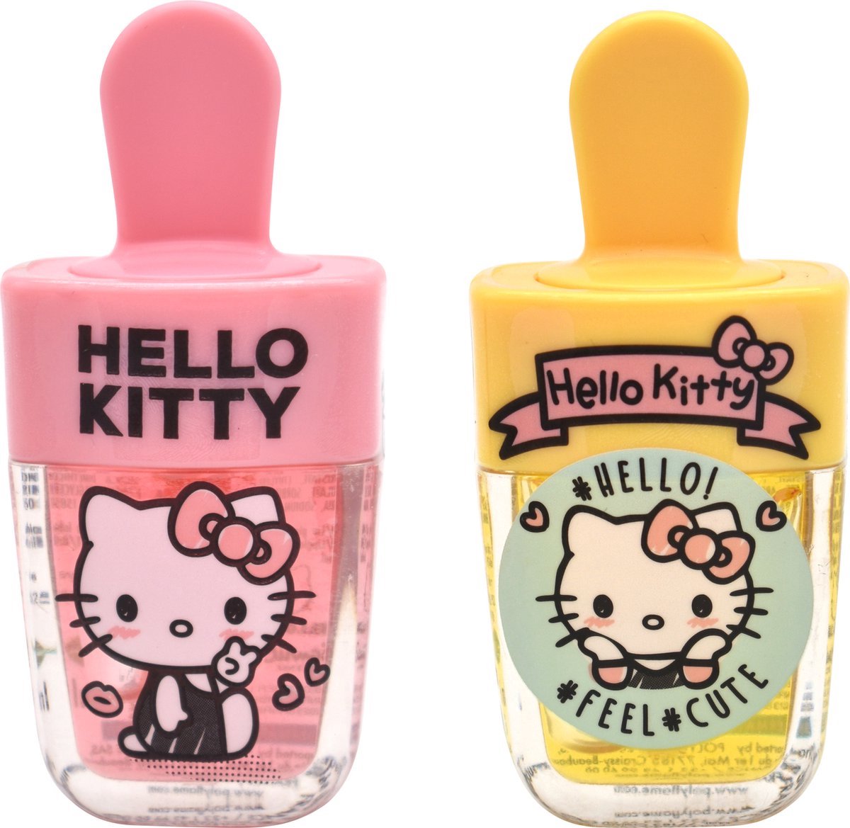 Hello Kitty Lip Gloss Set - Aardbei & Ananas Smaken (2 Stuks)