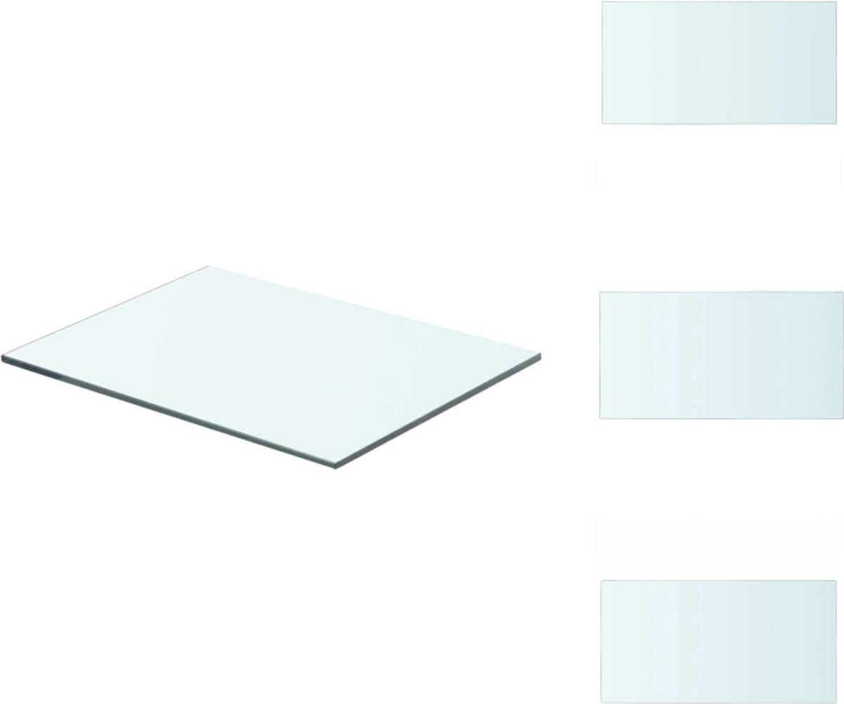 VidaXL Glazen Schap 40 x 25 (L x B) 8 mm Dikte Wandsteun